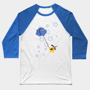 Fantastic Falling Pirate Star Baseball T-Shirt